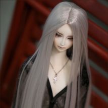 Neue Ankunft 1/3 1/4 1/6 1/8 Bjd Perücke Hohe Temperatur Lange Splitter Grau Gerade Bjd haar MSD SD Yosd Für BJD Puppe