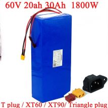 60V 20ah 30ah 18650 akumulator litowo-jonowy 1200w 1500w 1800W BMS ochrona przed dużą mocą 30A wyjście 20000mAh