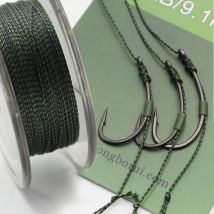 50 m Camouflage Green Karpfen Angelschnur Soft Hook Link Karpfen Hooklink Uncoated Braid Line Leader für Hair Rig 25 15LB Rigging Line