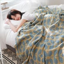 Baumwolle Musselin Plaid Decke Sommer Bettlaken Gaze Tagesdecke Abdeckung für Doppelbett Sofa Erwachsene Büro Nickerchen Schlafen Überwurf Decken
