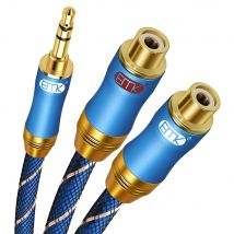 EMK 3,5mm zu 2RCA Stereo Audio Kabel 3,5mm 1/8 "TRS Stereo Stecker auf Dual Weiblich RCA Jack adapter Kabel für MP3, tabletten