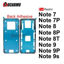 Aocarmo Rücken kleber für Xiaomi Redmi Note 7 8 9 Pro 9s Note 12 8pro 8t Rückseite Glas abdeckung Kleber Aufkleber Kleber
