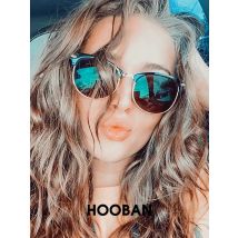 HOOBAN Classic Square Sunglasses Women Men Retro Brand Design Sun Glasses Male Female Vintage Semi-Rimless Driving Eyewear UV400