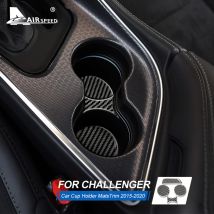 Echte weiche Kohle faser für Dodge Challenger 2015 2016 2017 2018 2019 2020 2021 2022 2023 Zubehör für Auto tassen halter matten