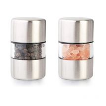 Macina sale e pepe manuale Mini macinino portatile in acciaio inossidabile per erbe, pepe, spezie, sale di rosa, gadget da cucina