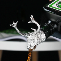 1 piece red wine pourer zinc alloy rhinoceros lion leopard antelope head wine stopper drink bar tool nightclub bar accessories