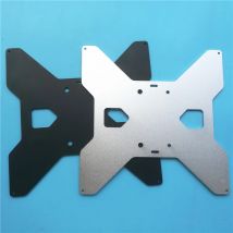 TEVO Tarantula Aluminium Y-Schlitten beheizte Stützplatte schwarz silber eloxiert für HE3D / Tarantula 3D-Drucker