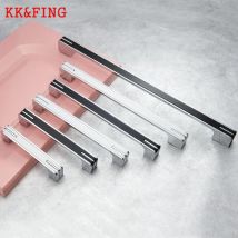 KK & FING Moderne Mode Schwarz Chrom Schrank Tür Griffe und Knöpfe Zink-legierung Küche Schrank Schrank Schublade Zieht Hardware