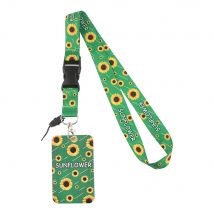 PF217 Dongmanli Hidden Disabilities Sunflower art Lanyard For Keychain ID Card  Badge Holder Key Ring Neck Straps Accessories
