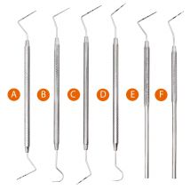 Dental Periodontal Probe with Scaler 6 Sizes Stainless Steel Dentist Endodontic Explorer Tool Tooth Cleaning