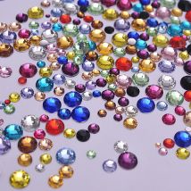 Mix Farbe Runde 3D harz Strass, Flache rückseite Kristalle Perlen Steine Für DIY Schmuck Zubehör Kristall Nail art Dekoration