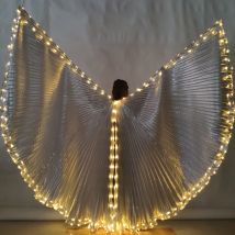 Neue Stil Led Leuchtende Bauchflügel zeigen Requisiten fluoreszierender Tanz Gelbe Lichtflügel