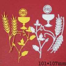 metal cutting die wheat vine IHS Holy grail craft die template for diy Scrapbooking emboss paper card making die mould stencil