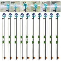 MUCIAKIE Einstellbare Winkel 60/90/180/270/360 Grad Sprinkler auf 50CM Filberglass Stake Garten Bewässerung Bewässerung Düsen