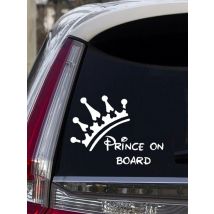 Car Stickers Prince On Board Boy Baby In Car Lovely Reflective Decoration For Trunk Windshield Window Auto Tuning Styling
