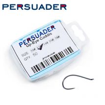 Persuader 50pcs/box premium up-eye caddis Pupa&emergers fly hook 10# 12# 14# 16# 18# slim shank barbless fly fishing nymph hooks