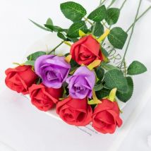 1/5 Stück künstliche Blumen Rosensträuße Hochzeit dekorative Kränze Weihnachten Valentinstag Vasen Hausgarten Party gefälschte Pflanzen