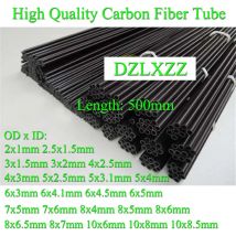 10PCS Tubo In Fibra di Carbonio 2mm 3mm 4mm 5mm 6mm 7mm 8mm 10mm Asta Cavo per Aereo Albero Fisso Aileron Pull Ring punta Carrello di Atterraggio