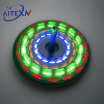 Elektroniczny zestaw zrób to sam LED Gyro Diy zestaw do spawania obracanie latarnia Inline komponenty DIY elektroniczny projekt Sodering (bez baterii)