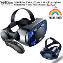 Gafas VR de realidad Virtual IMAX pantalla enorme gafas HD 3D caja de cartón de Google casco de auriculares VR para teléfono de 5-7 ", soporte para Gamepad