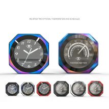Aluminium Legierung Motorrad Leucht Lenker Halterung Uhr Uhr Thermometer R9CC
