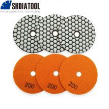 DIATOOL 6 stücke 4 "/100mm Körnung #200 Diamant-trockenpolierscheibe Für Granit und Marmor, schleifen Disk Für Steinbearbeitung Ohne Wasser