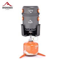 Widesea Camping Kochset Rucksack Gasbrenner Outdoor Kochgeschirr Herd Camping Küchenausrüstung Touristenkocher Wandern Angeln