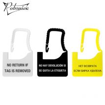 100 Kunststoff Sicherheit Label Personalisierte Nichtig Tag Keine Rückkehr Wenn Tag ist Entfernt Label Marker für Kleidung Schuhe Tasche logistik