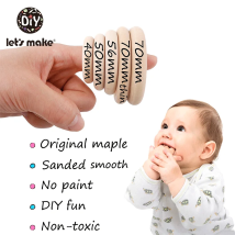 Facciamo 10 pezzi Anello in legno di acero 70/55/50/40mm Superficie liscia Legno naturale Roditore Anelli per dentizione per bambini Fai da te Fare braccialetto per bambini