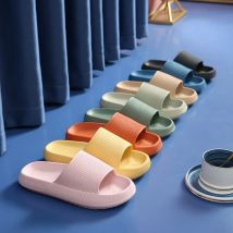 Frauen Dicke Sohle Hause Hausschuhe 4,5 cm Ferse Damen Plattform Flache Schuhe Non-Slip Eva Wohnzimmer Innen Rutschen frauen Mann Hausschuhe