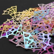 100 Teile/los 25*18mm Halloween Spinnennetz PVC Pailletten Urlaub Party Dekoration Handgemachte DIY Nähen/Hochzeit/mantel Hut Zubehör
