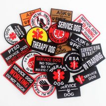 Therapie Service Hund Abzeichen Haken Schleife Patches für HUND PET Tun Nicht Touch In Ausbildung Sicherheit Westen Geschirre Emblem Aufkleber