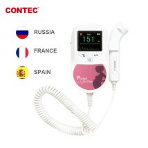 Contec Palmare Color Prenatale Fetal Doppler Sonda 3 MHz Baby Heart Beat Monitor