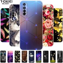 Etui na telefon Realme 7 RMX2155 Silicone Soft TPU Back Cases dla OPPO Realme 7 Case Realme7 RMX2151 Bumper Fundas 6.5''