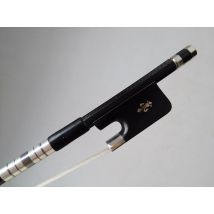 1PC Qualität Französisch Stil Doppel Bass Bogen 3/4 Carbon Faser Bogen Mit Ebenholz Frosch Weiß