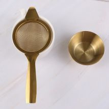 1 set Edelstahl Mesh Tee-ei Metall Tasse Sieb Sieb Lose Blatt Filter Mit Griff Küche Werkzeug Teekanne Infuser