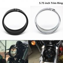 Motorrad 5,75 "Scheinwerfer Lampe Lünette Trim Ring Schwarz/Chrom Für Harley Sportster XL 883 883 N 1200 Dyna Softail FXLR FXST FXSTB
