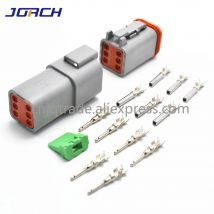 5 Sets 6-poliger Deutsch DT wasserdichter männlich-weiblicher elektrischer Steckverbinder-Stecker DT04-6P DT06-6S mit Anschlüssen
