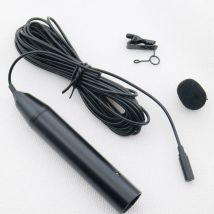 MiCWL XLR 48V Phantom Power 3Pin Lavalier-mikrofon Krawatte Clip 5m Draht Revers Microfone