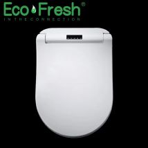 Ecofresh Sedile WC intelligente Copri bidet elettrico a forma di D caldo doppio ugello lavaggio morbido massaggio a secco WC a parete