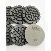 DT-DIATOOL 6pcs/set 4inchDia100mm Grit50 Diamond Concrete Polishing Pads Dry Floor Renew Resin Bond Sanding Discs