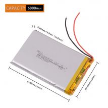 z.SHV 906090   6000 mAh wiederaufladbarer Lithium-Li-Ionen-Li-Polymer-Akku für mobile GPS-Stromversorgung, Flachbatterie, Tablet MID