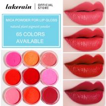 65 Farben Glimmerpulver für Lipgloss, DIY Lippenstift-Pigmentpulver für Epoxidharz-Seifenherstellung, Schleim, selbstgemachtes Lipgloss-Zubehör
