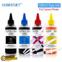 100ML Ricarica Kit di inchiostro colorante per Canon PG 545 CL 546 Cartuccia per Pixma MG3050 2550 2450 2550S 2950 MX495 Stampante PG-545XL PG545
