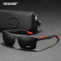 KDEAM Rechteckige Ultraleichte TR90 Sonnenbrille Männer Polarisierte TAC 1,1mm Dicke Objektiv Fahren Sonnenbrille Frauen Sport Cat.3