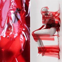 0,2mm rot TPU Stoff transparent PVC flüssige Kunststoff folie DIY wasserdicht Regenmantel Mantel Kristall Taschen Dekor Kleidung Designer Stoff