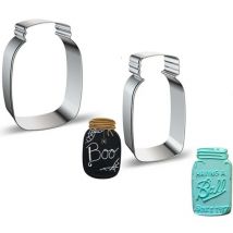 Honey Jar Glass Bottle Metal Cookie Cutter Cookware Baking Accessories Fondant Cake Decorating Tools Reposteria Cupcake Topper