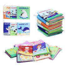 Coolplay 6pcs Babys pielzeug weiches Tuch Buch Rascheln Sound Säugling lernen pädagogische Rassel Spielzeug Neugeborene Krippe Bett Spielzeug 0-36 Monate