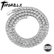 Neue 925 Sterling Silber 3-6mm männer Halskette Bling CZ Iced Out Hip Hop Link Tennis Kette silber