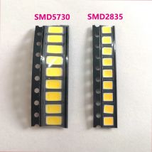 100PCS a lot High Quality SMD2835 SMD5730 Copper 3V 60-65LM LED Light Emitting Diode 0.5W LED Chip Super bright LED Beads White